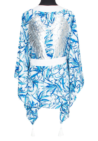 Kimono Short Angel Spring Summer Royal Blue - Kimono