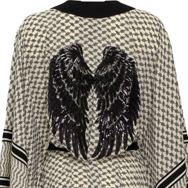 Tribe Kimono Wings Black Long - Kimono