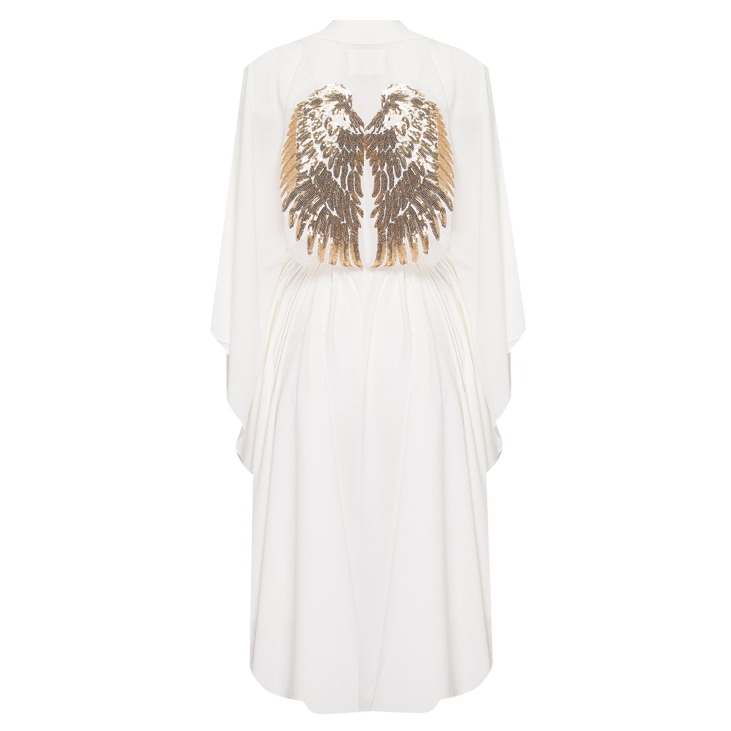 Load image into Gallery viewer, White Kimono with Angel Wings Long - Kimono
