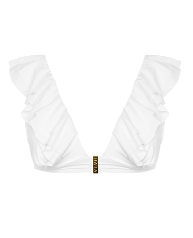 Frilled Bikini Top with Naia Gold Trims