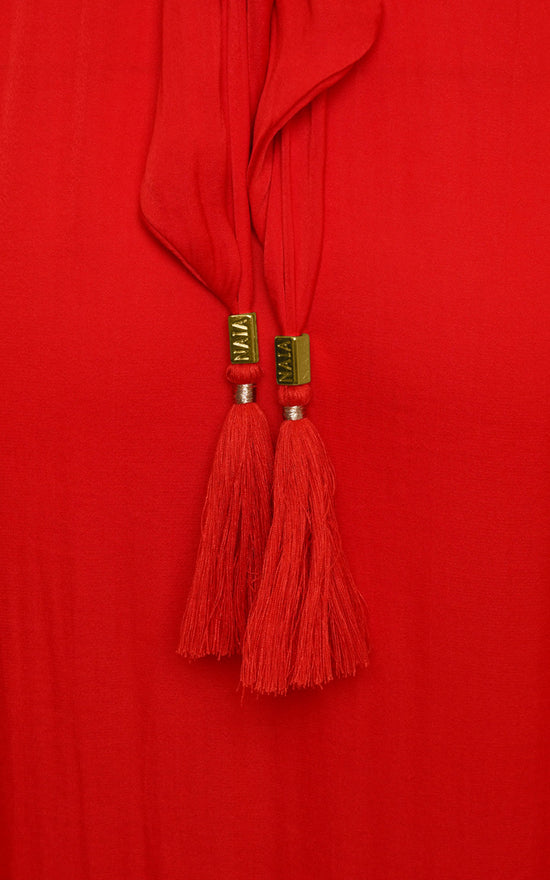 Tiered Skirt with Naia Gold Trims and Tassels