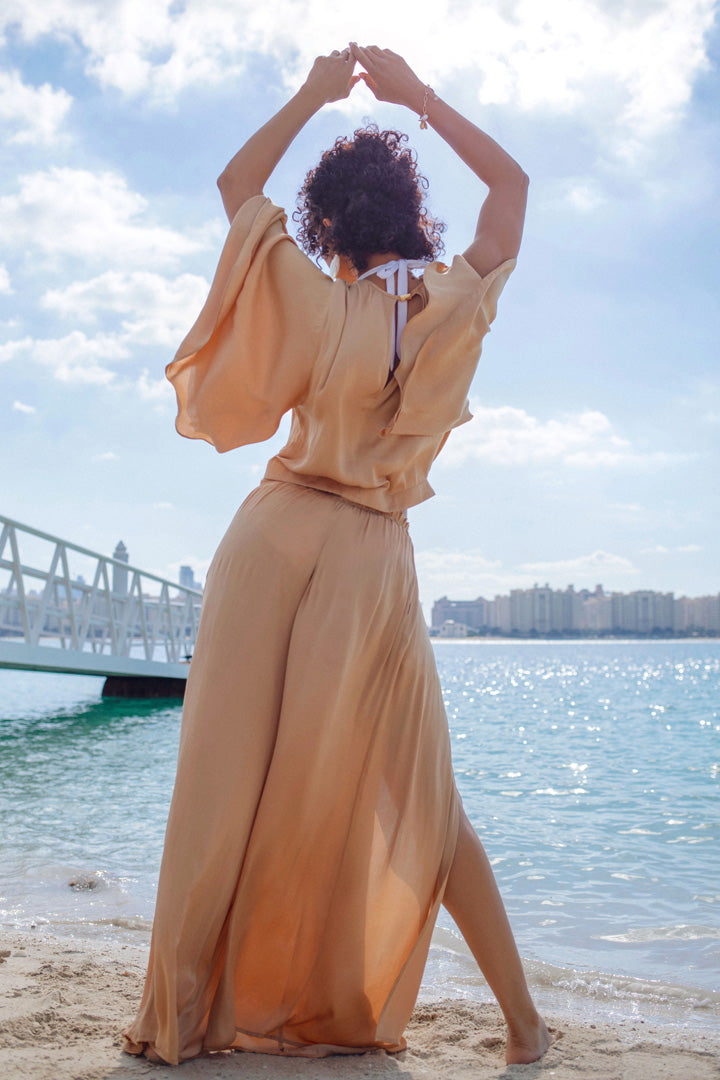 Load image into Gallery viewer, Wrap Side Trousers with Splits
