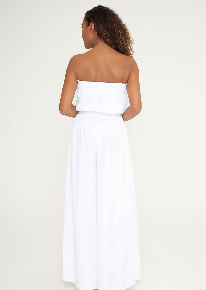 Load image into Gallery viewer, Womens White Wide Leg Jumpsuit
