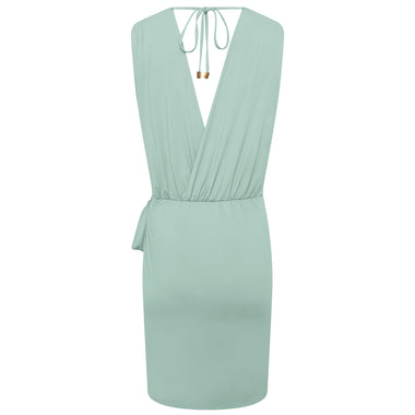Mini Wrap Dress in Green - Dress