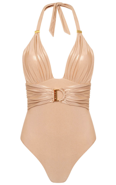 One Piece Swimsuit with Naia Signature Gold Trims
