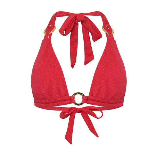Load image into Gallery viewer, Lightly Padded Bikini Top in Red
