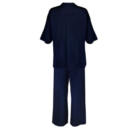 Load image into Gallery viewer, Shirt &amp;amp; Pants Navy Blue
