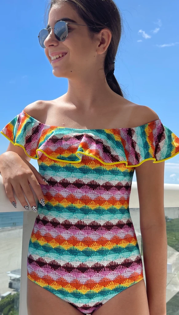 Load image into Gallery viewer, Colorful One Piece Swimsuit for Girls
