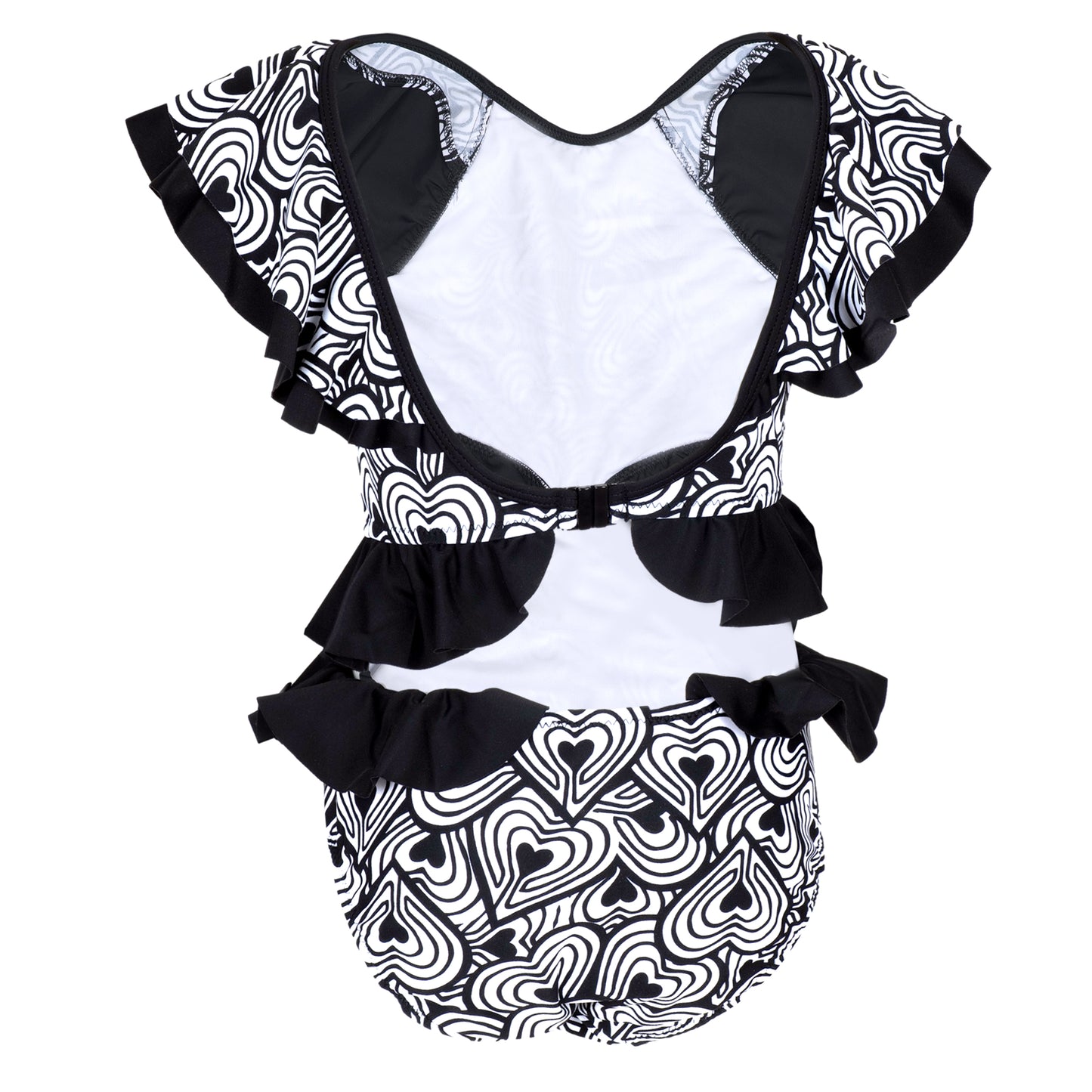 Girls One Piece Side Cut Out Swimsuit