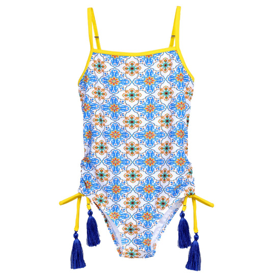 Girls Tassel One Piece Swimsuit