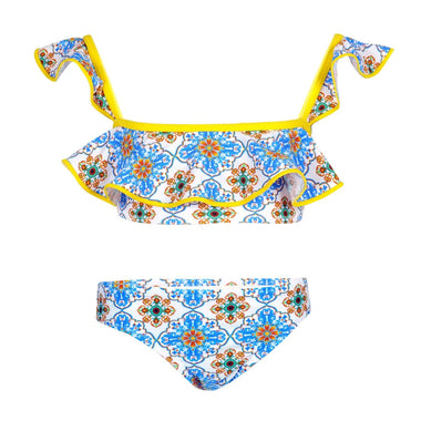 Nessi Byrd Kids Bikini With Floral Print