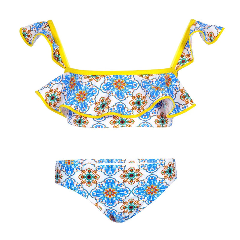 Nessi Byrd Kids Bikini with Floral Print