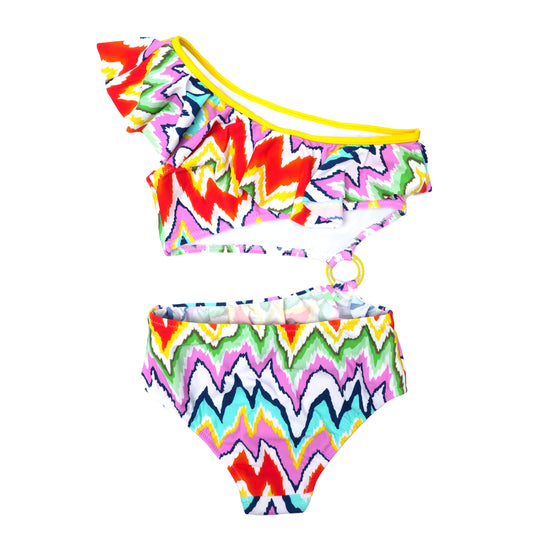 Load image into Gallery viewer, Kids Ruffle Swimsuit
