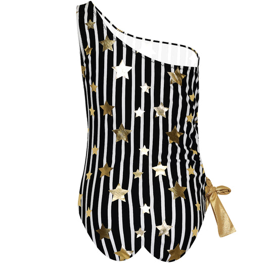 Cutout One Shoulder One Piece Swimsuit