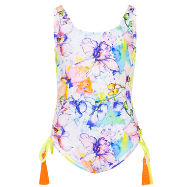 Multi Colour Floral Swimming Costume for Girls