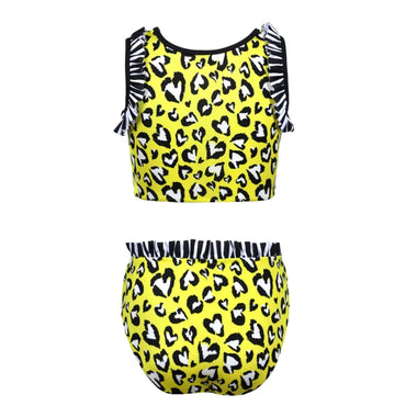 Kids Two Piece Swimsuit in Yellow