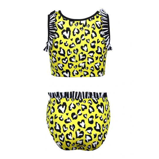 Load image into Gallery viewer, Kids Two Piece Swimsuit in Yellow
