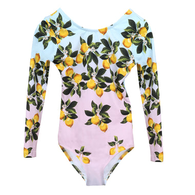 Girls Long Sleeve One Piece Swimsuit