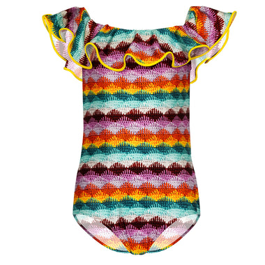 Multi Coloured Ruffle Swimwear for Girls