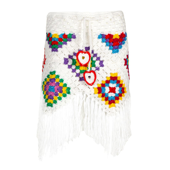 White Crochet Skirt for Girls