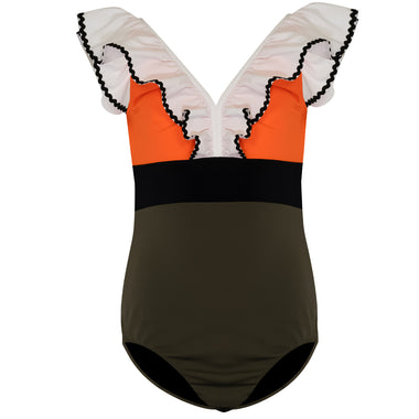 Colour Block Girls Sun Safe Swimwear