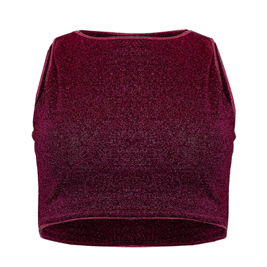 Lumiere Crop Top Dark Fuchsia - Top