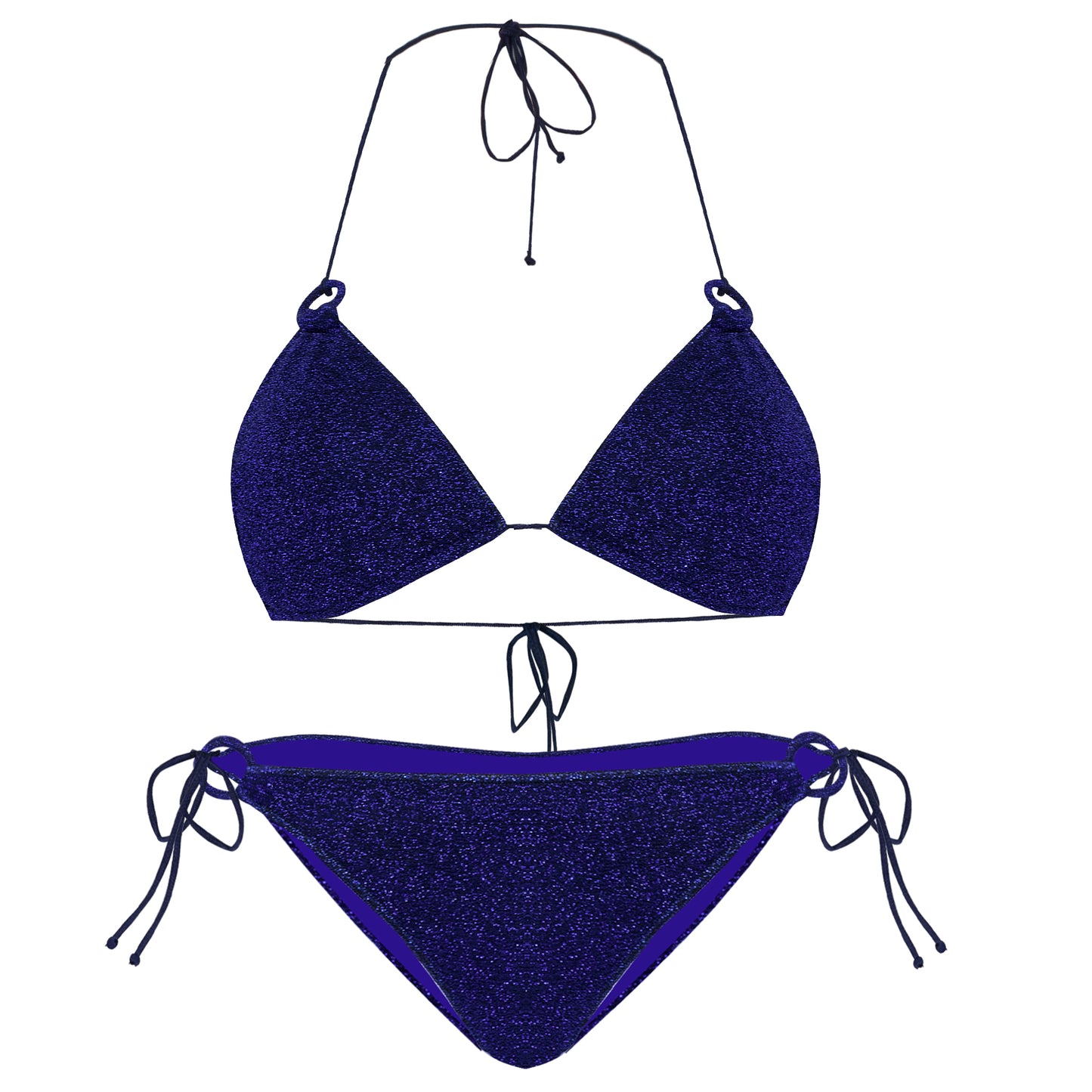 Load image into Gallery viewer, Lumiere Ring Microkini Bikini Set Blue - Bikini
