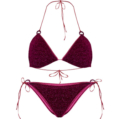 Lumiere Ring Microkini Bikini Set Dark Fuchsia - Bikini