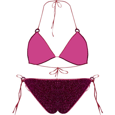 Lumiere Ring Microkini Bikini Set Dark Fuchsia - Bikini