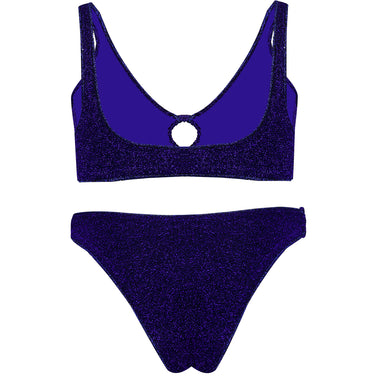 Lumiere Ring Sporty ’90 Bottom Bikini Set Blue - Bikini