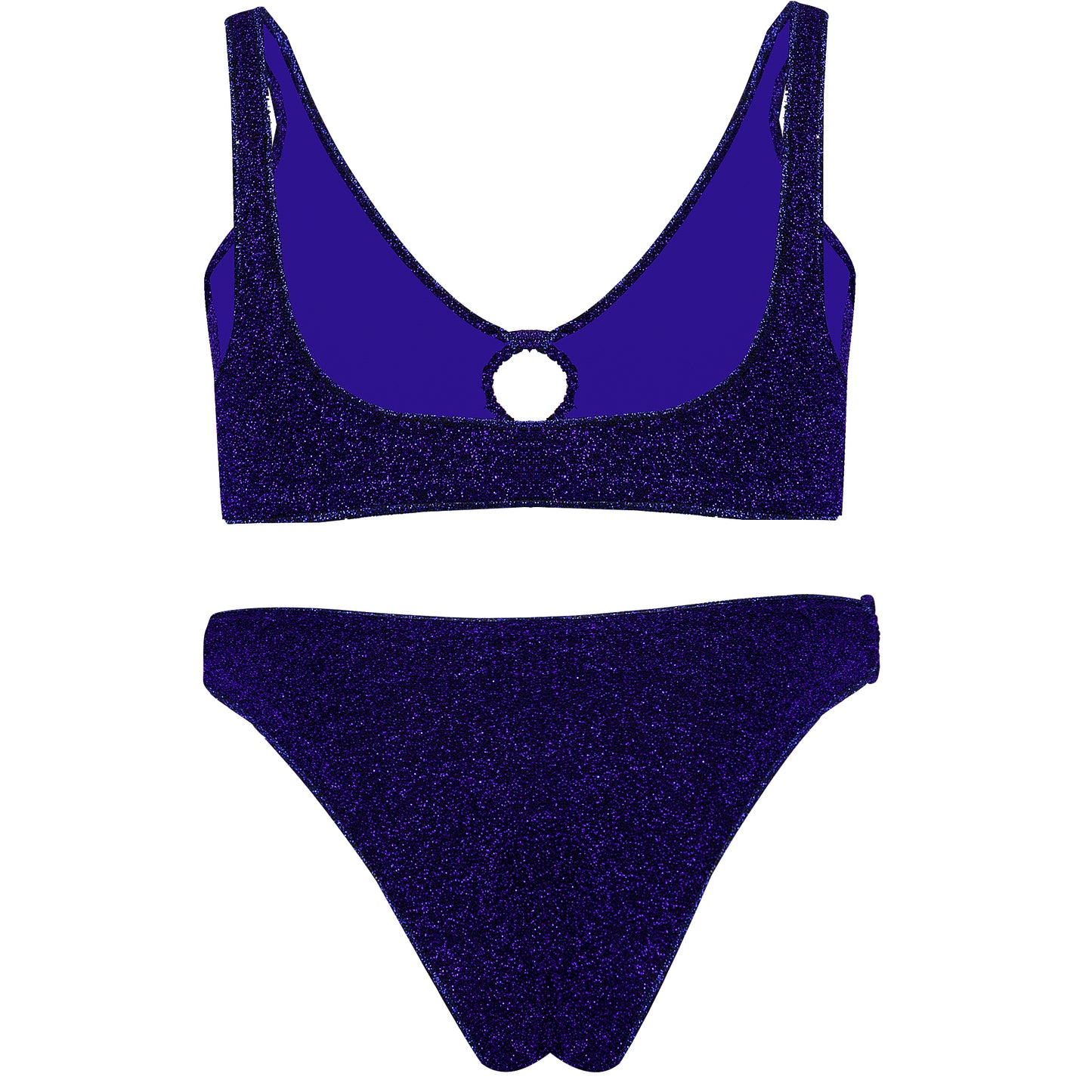 Load image into Gallery viewer, Lumiere Ring Sporty ’90 Bottom Bikini Set Blue - Bikini
