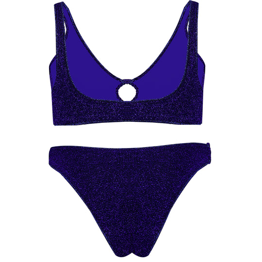 Lumiere Ring Sporty '90 Bottom Bikini Set Blue