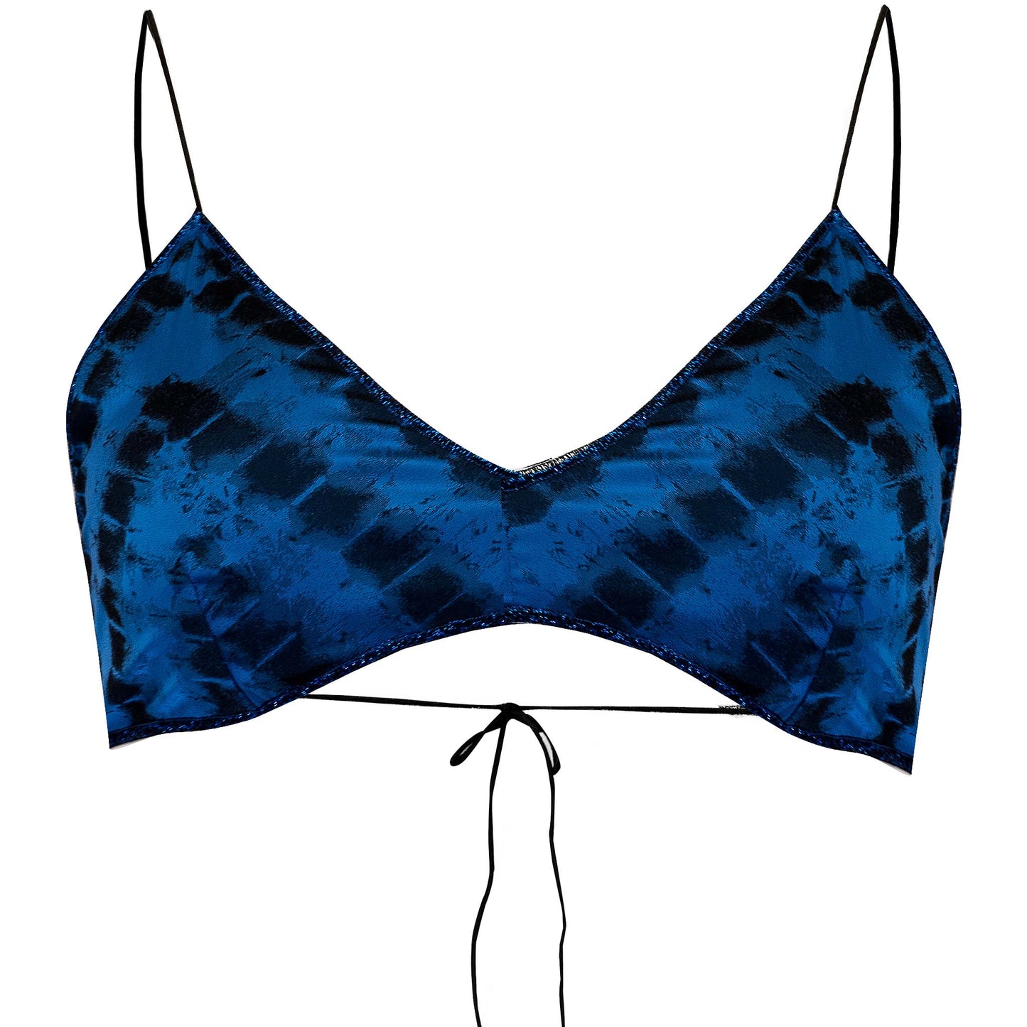 Load image into Gallery viewer, Safari Bra With 90’S Bottom Blue - Bikini
