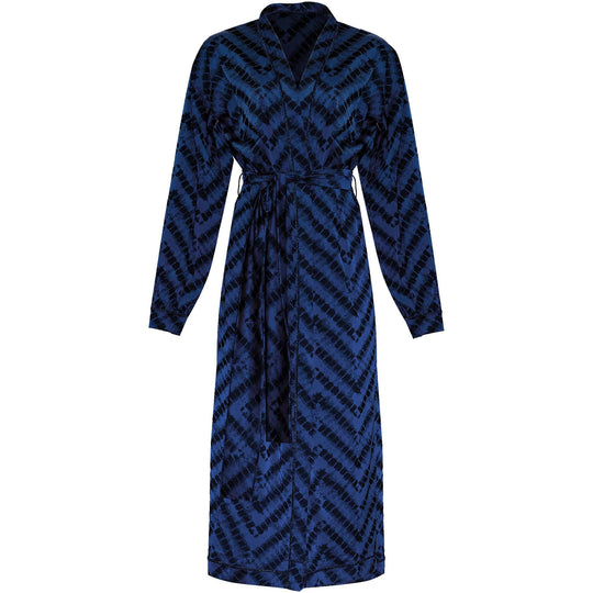 Load image into Gallery viewer, Safari Kaftan Mystic Jacquard Blue - Kaftan
