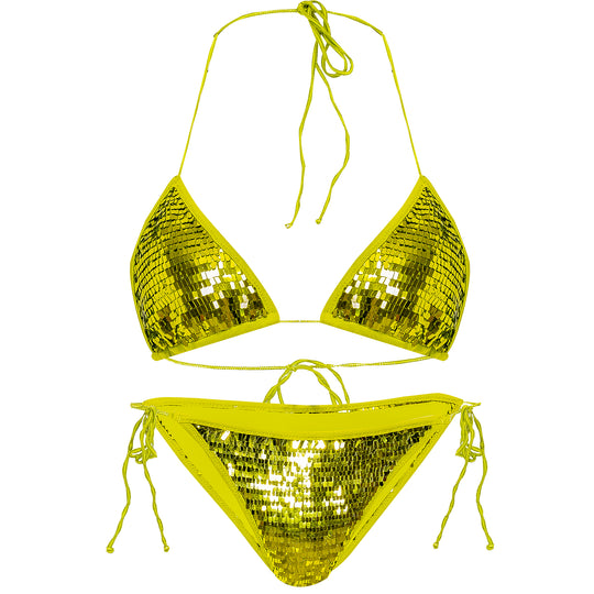 Sequin Bikini Set in Green