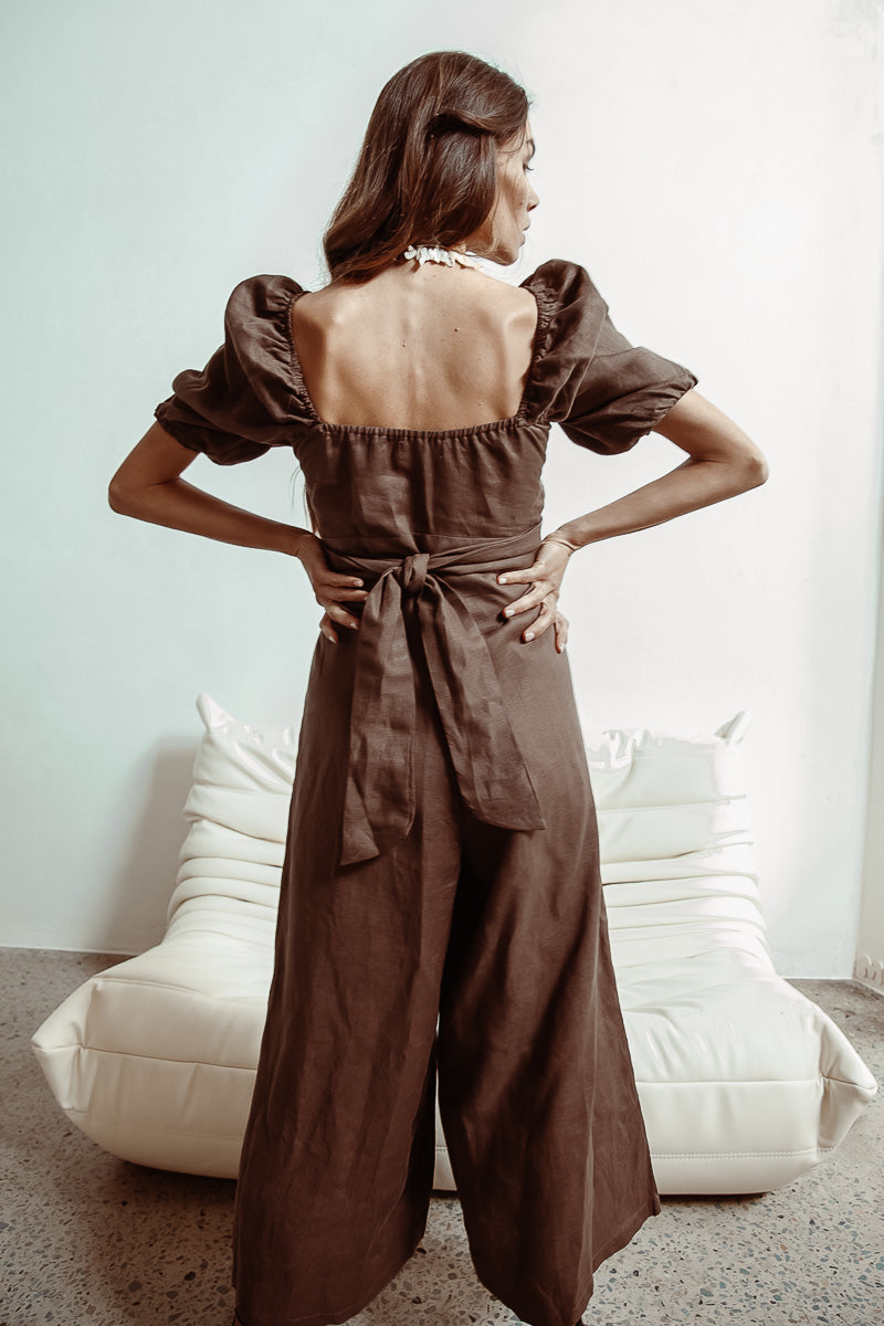 Load image into Gallery viewer, Coco Jumpsuit Brown
