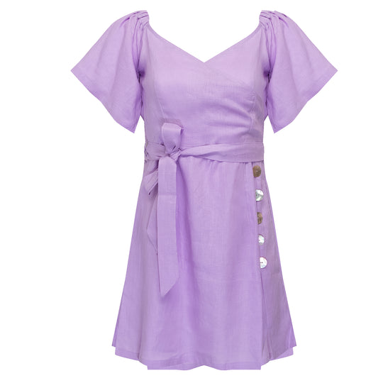 Load image into Gallery viewer, Mafi Shirt Dress Lilac Breeze
