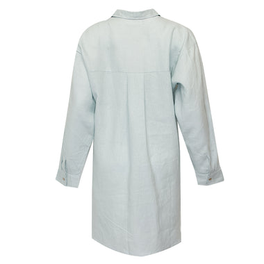 Shelly Beach Shirt Dress Pale Blue - Dress