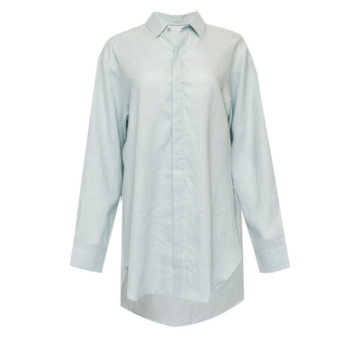 Shelly Beach Shirt Dress Pale Blue - Dress