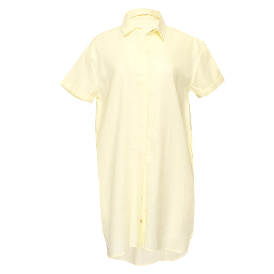 Sun Shirt Dress Long Butter Almond