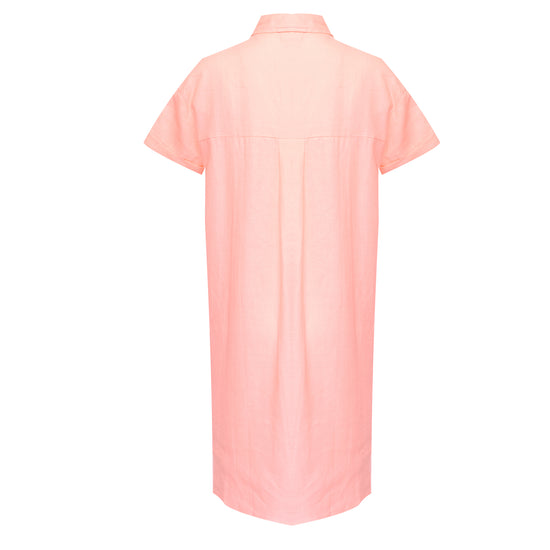 Load image into Gallery viewer, Sun Shirt Dress Long Pale Pink

