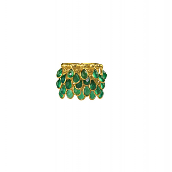 Pavone Ring Green Onyx