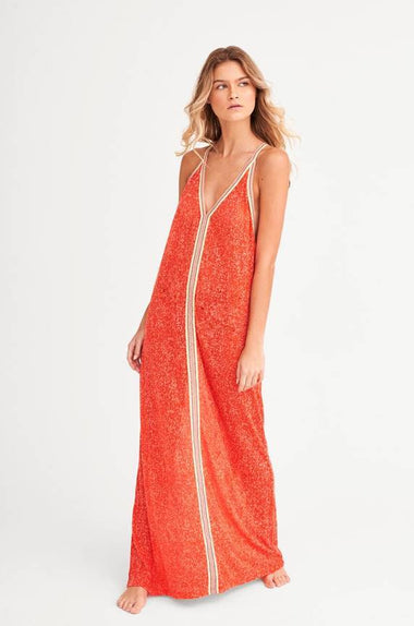 Red Beach Cover Up Dress - Inca Sundress Strawberry - Cover Up