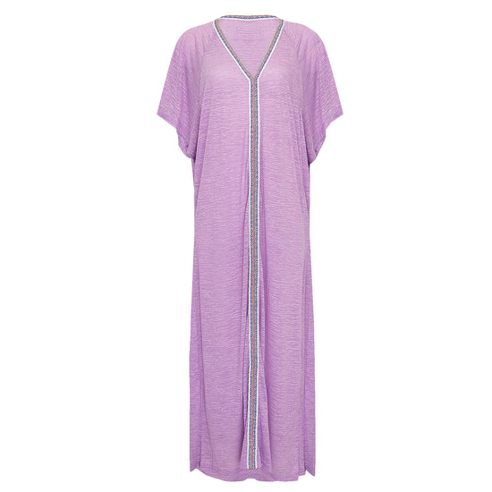 Load image into Gallery viewer, Inca Abaya Lavender beach maxi cover up dress
