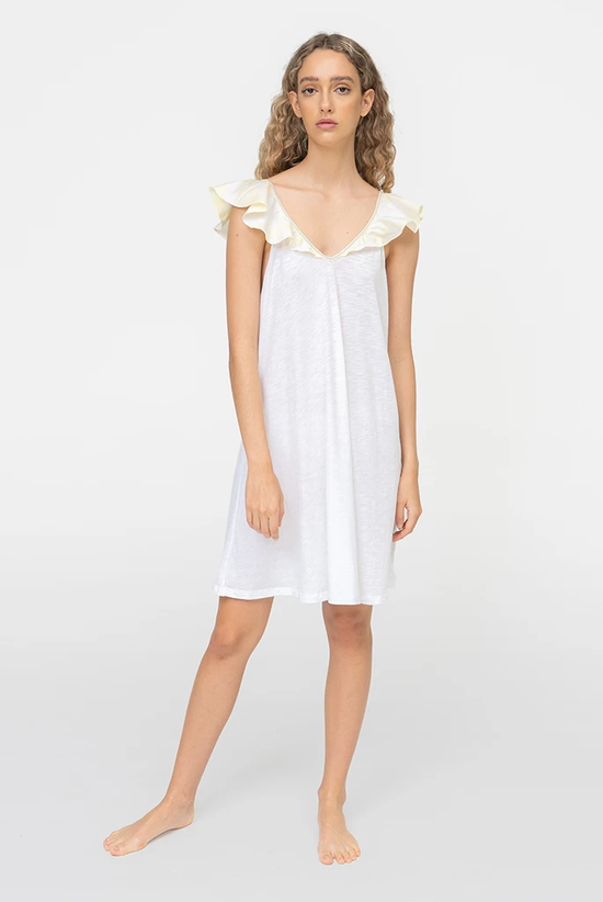 Woman showcasing the Casual Tank Dress by Pitusa