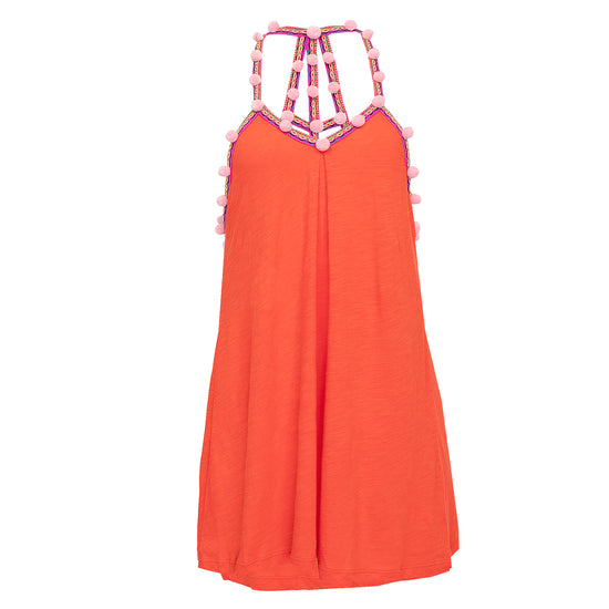 Load image into Gallery viewer, Casual Summer Mini Dress in Orange
