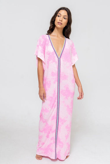 Tie Dye Inca Abaya Bubblegum Pink - Cover Up