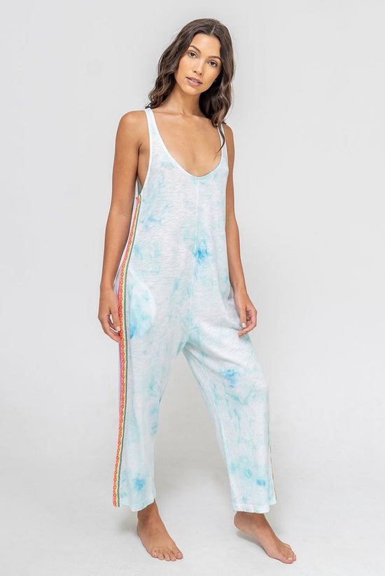 Load image into Gallery viewer, Model wearing Sleeveless Jumpsuit in Light Blue by Pitusa
