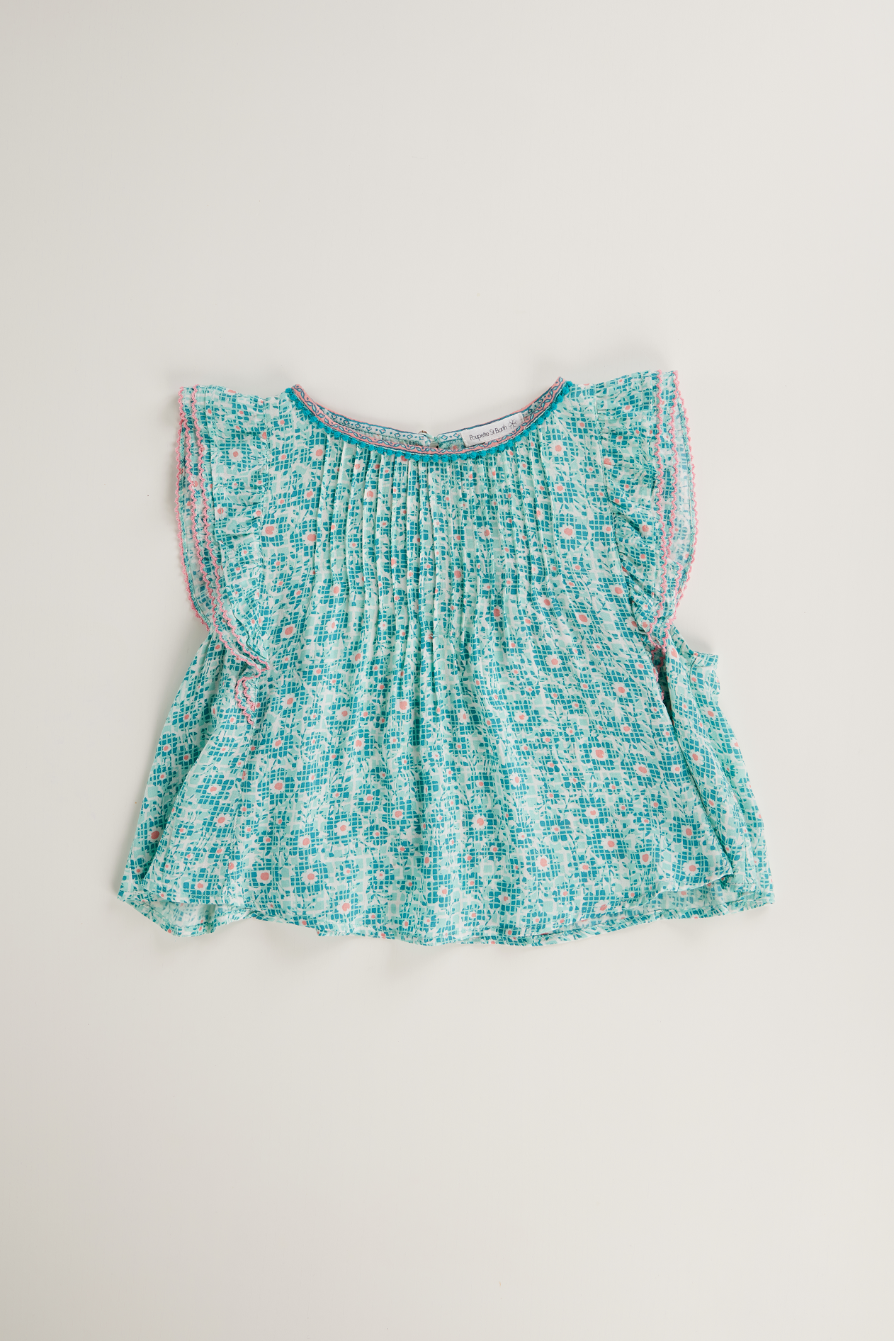 Load image into Gallery viewer, Blouse Amber V Kids Aqua Je T’aime Viscose - Girls Top
