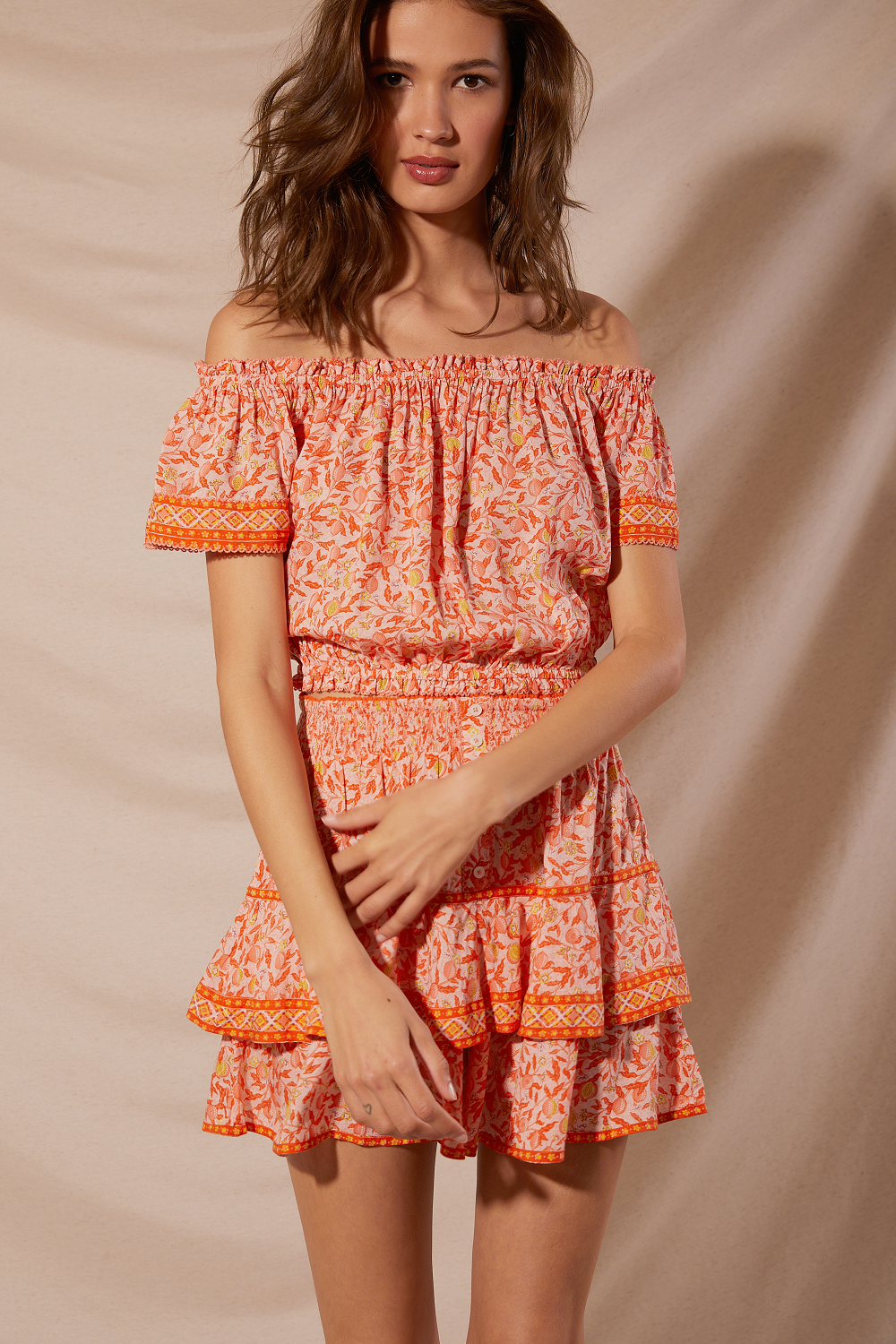 Load image into Gallery viewer, Camilla Orange Lemon Skirt - Skirt
